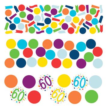 Coriandoli da tavola 60 Compleanno Pz.1 Gr.34