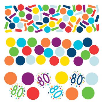 Coriandoli da tavola 80 Compleanno Pz.1 Gr.34