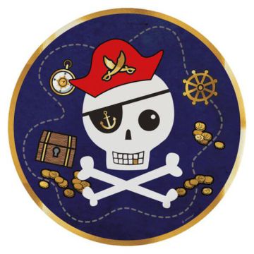 Piatti mappa dei pirati pz.8