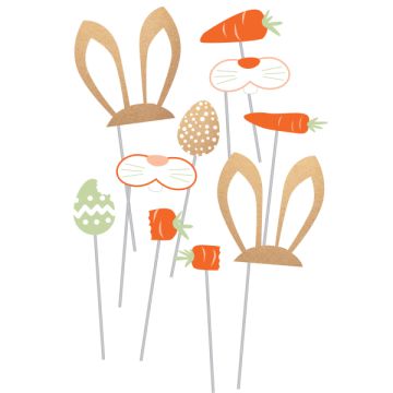Photo Booth Kit Coniglietto Pasqua Pz.10