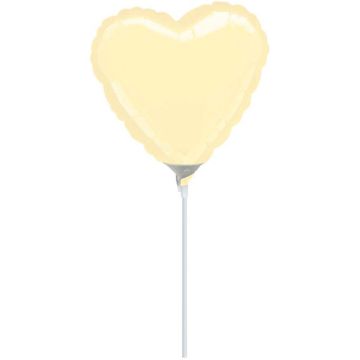 PALLONCINO CUORE AVORIO 4" PZ.10