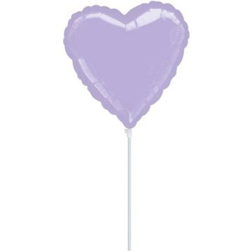 PALLONCINO CUORE LILLA 4" PZ.10