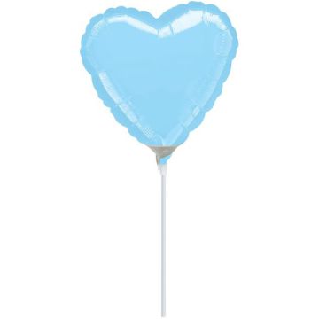 PALLONCINO CUORE CELESTE 4" PZ.10