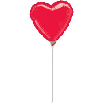 PALLONCINO CUORE ROSSO 4" PZ.10
