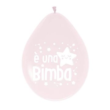 Palloncino E' Una Bimba Pz.20 Gonfiaggio Aria Cm.25.4 - Pastel Matte