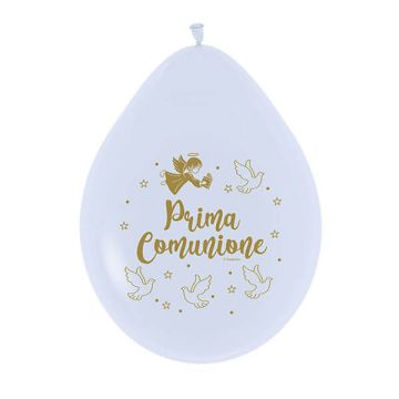 Palloncino Prima Comunione Pz.20 Gonfiaggio Aria Cm.25.4