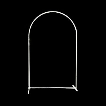 Telaio Ad Arco In Metallo Bianco Mt.2 H