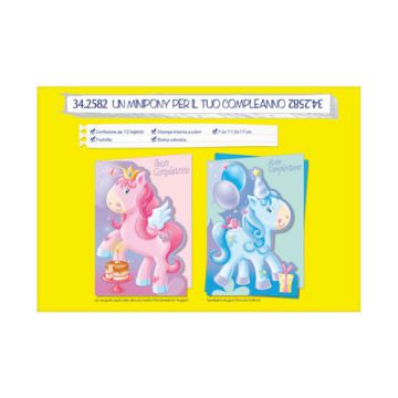 Biglietto Compleanno Minipony R46