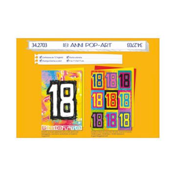 Biglietto 18 Anni Pop-art R50