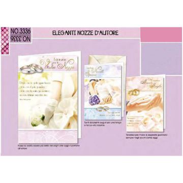 Biglietto Eleganti Nozze D'autore R104
