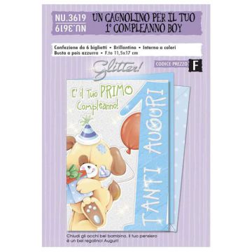 Biglietto 1° Compleanno Maschio R115