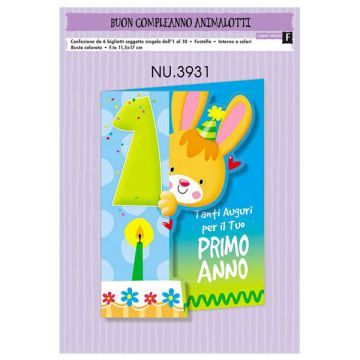 Biglietto 1° Compleanno Maschio R117