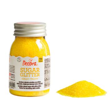 Zucchero Glitterato Giallo 100g.