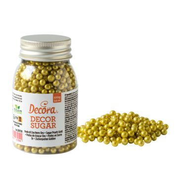 Perline Di Zucchero Oro Metal 100g.