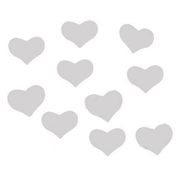 Coriandoli in carta cuore bianco pz.1