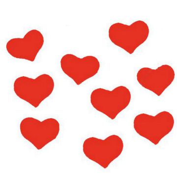 Coriandoli in carta cuore rosso pz.1