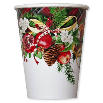 Bicchieri Natale Tartan Pz.8
