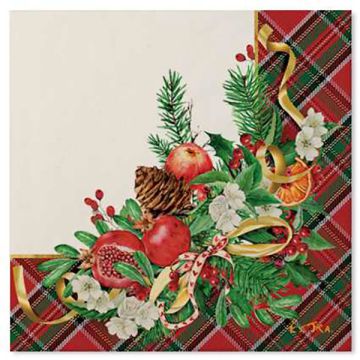 Tovaglioli Natale Tartan Pz.20