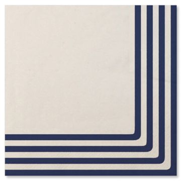 Tovaglioli 33x33 3v righe blu pz.20