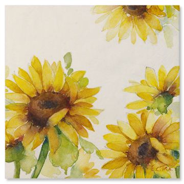 Tovaglioli 33x33 3v girasole pz.20