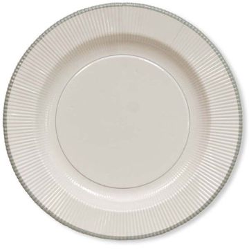 Piatti grandi 27cm. righe argento pz.8