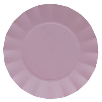 PIATTI GRANDI ROSA QUARZO PZ.20 CM.24.5 COMPOSTABILE