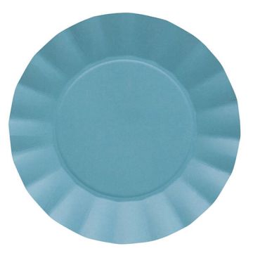 Piatti Grandi Turchese Pz.20 CM.24.5 COMPOSTABILE