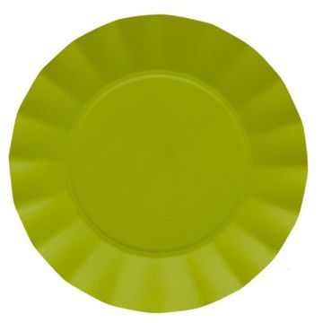 PIATTI PICCOLI VERDE LIME PZ.20 CM.21 COMPOSTABILE