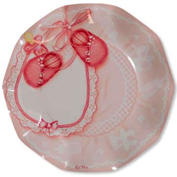 PIATTI BATTESIMO BAMBINA PZ.10
