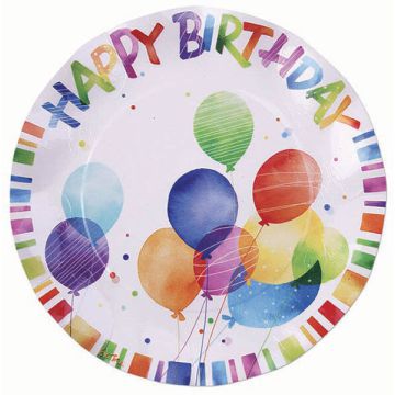 Piatti grandi 27cm happy birthday pz.8