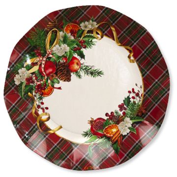 Piattini Natale Tartan Pz.8