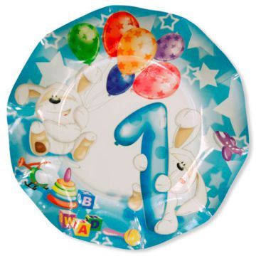 PIATTINI 1° COMPLEANNO BAMBINO PZ.8