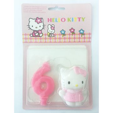 CANDELA NUMERO (6) HELLO KITTY PZ.1