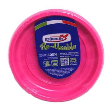 Piattino frutta fuxia pz.25
