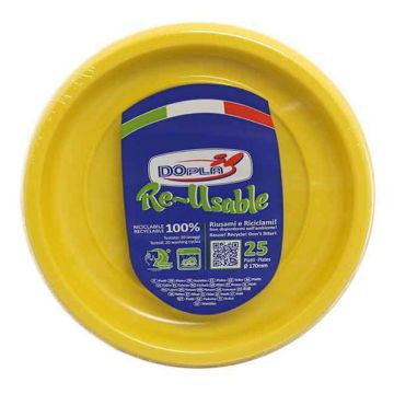 Piattino frutta giallo pz.25