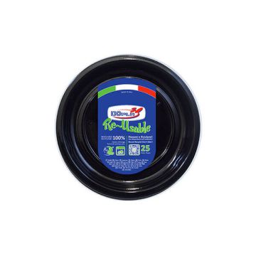 Piattino Frutta  Nero Pz.25