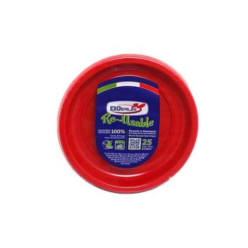 Piattino Frutta Rosso Pz.25