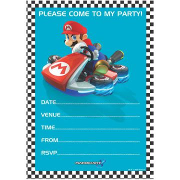 BIGLIETTI INVITI SUPER MARIO KART PZ.20