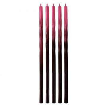 Candeline Stelo Swirl Nere/rosso Pz.5