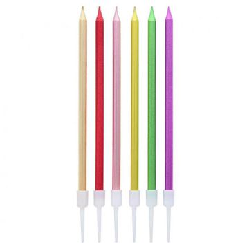 Candeline Stelo Metal Multicolor Pz.6