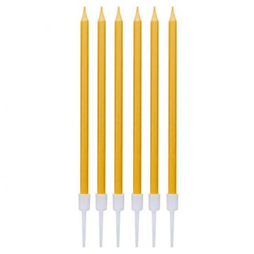 Candeline Stelo Oro Metallic Pz.6