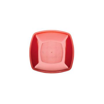 PIATTO DESSERT ROSSO PZ.25