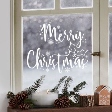 Adesivo Finestra Merry Christmas Pz.1