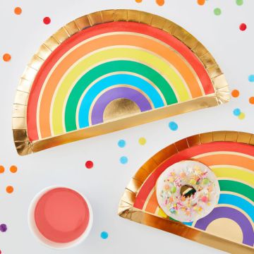 Piatti Sagomati Arcobaleno Pz.8