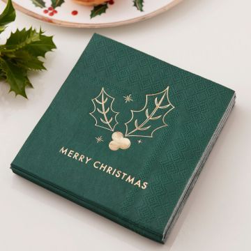 Tovaglioli Merry Christmas Pz.16