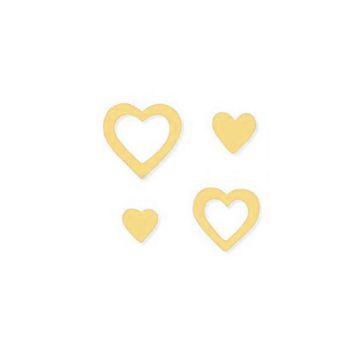CUORE IN FELTRO AVORIO PZ.24