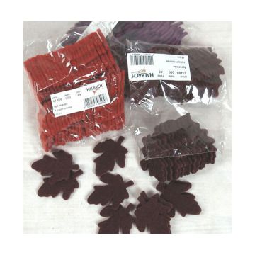 FOGLIA IN FELTRO BORDEAUX PZ.48