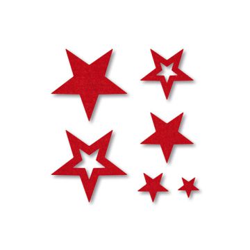 STELLA IN FELTRO ROSSA PZ.60