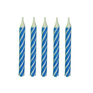 CANDELINE SPIRALE AZZURRE PZ.12