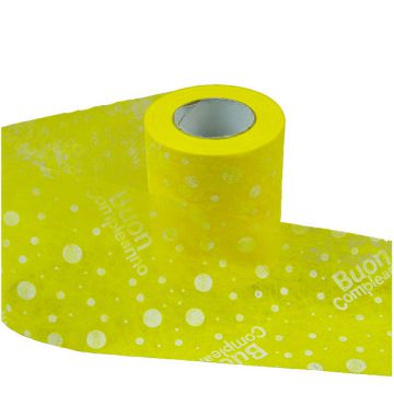 NASTRO BUON COMPLEANNO GIALLO PZ.1